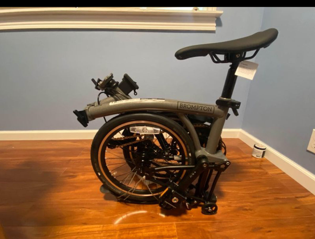 4-speed Brompton P Line - metallic Storm Grey